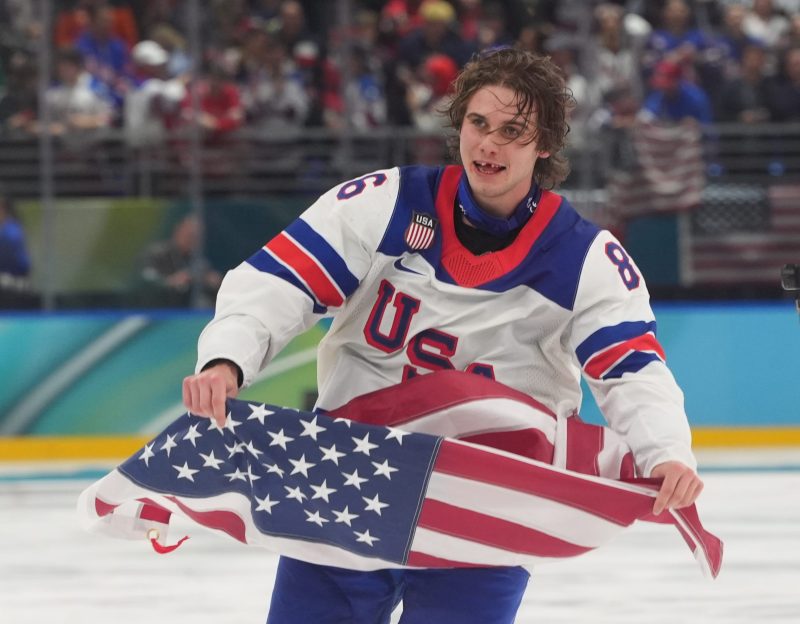 Team USA’s Jack Hughes lost two front teeth, then scored winning goal