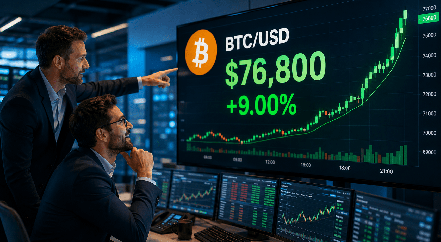 Bitcoin eyes $80k after weekly rally pushes BTC above key moving averages