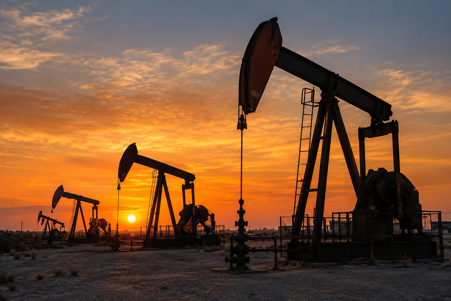 Sunset Oilfield Pumpjacks